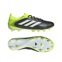 adidas Copa Pure III League Grass/Artificial Grass Football Boots (MG) Black White Neon Yellow