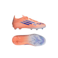 adidas F50 Elite Gras Voetbalschoenen (FG) Kids Oranje Blauw Wit
