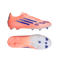 adidas F50 League Gras / Kunstgras Voetbalschoenen (MG) Oranje Blauw Wit