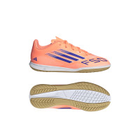 adidas F50 Club Zaalvoetbalschoenen (IN) Kids Oranje Blauw Wit