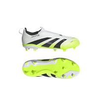 adidas Predator League Veterloze Gras / Kunstgras Voetbalschoenen (MG) Kids Wit Zwart Neongeel