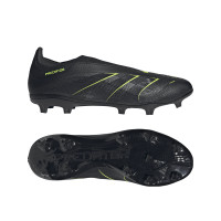 adidas Predator League Veterloze Gras / Kunstgras Voetbalschoenen (MG) Zwart Donkergrijs Neongeel