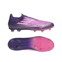 adidas F50 Lamine Yamal League Veterloze Gras / Kunstgras Voetbalschoenen (MG) Paars Roze Geel