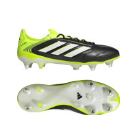 adidas Copa Pure III Elite IJzeren-Nop Voetbalschoenen (SG) Zwart Wit Neongeel