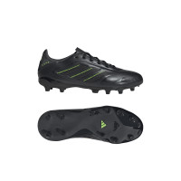 adidas Copa Pure III League Gazon Naturel Artificiel Chaussures de Foot (MG) Enfants Noir Gris Foncé Vert