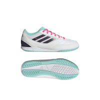 adidas Top Sala Competition II Zaalvoetbalschoenen (IN) Kids Wit Zwart Turquoise Roze