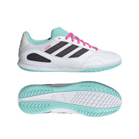 adidas Super Sala III Zaalvoetbalschoenen (IN) Wit Zwart Turquoise Roze