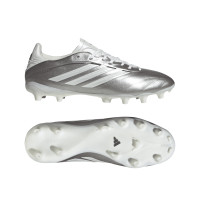 adidas Copa Pure IV League Gras Voetbalschoenen (FG) Zilver Wit Donkergrijs