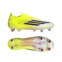 adidas F50 Elite Veterloze IJzeren-Nop Voetbalschoenen (SG) Neongeel Zwart Rood