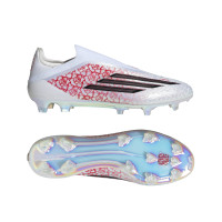 adidas F50 Lamine Yamal Elite Veterloze Gras Voetbalschoenen (FG) Wit Felrood Zwart