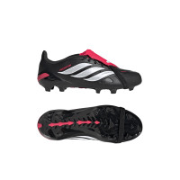 adidas Predator League FT Gras Voetbalschoenen (FG) Kids Zwart Wit Rood