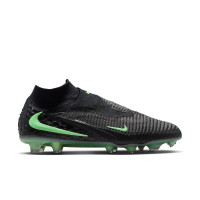 Nike Phantom 6 High Elite Grass Football Boots (FG) Black Bright Green