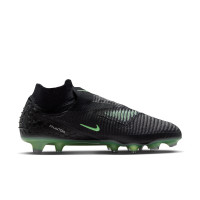Nike Phantom 6 High Elite Grass Football Boots (FG) Black Bright Green