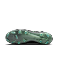 Nike Phantom 6 High Elite Grass Football Boots (FG) Black Bright Green