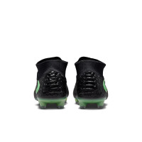 Nike Phantom 6 High Elite Grass Football Boots (FG) Black Bright Green