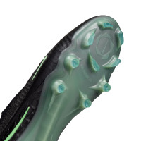 Nike Phantom 6 High Elite Grass Football Boots (FG) Black Bright Green