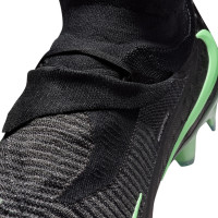 Nike Phantom 6 High Elite Grass Football Boots (FG) Black Bright Green