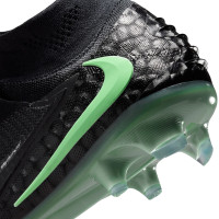 Nike Phantom 6 High Elite Grass Football Boots (FG) Black Bright Green