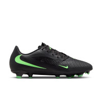 Nike Phantom 6 Low Academy Grass/Artificial Grass Football Boots (MG) Black Bright Green