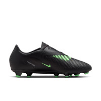 Nike Phantom 6 Low Academy Grass/Artificial Grass Football Boots (MG) Black Bright Green