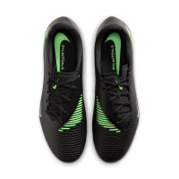 Nike Phantom 6 Low Academy Grass/Artificial Grass Football Boots (MG) Black Bright Green