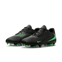 Nike Phantom 6 Low Club Grass/Artificial Grass Football Boots (MG) Black Bright Green