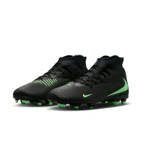 Nike Phantom 6 High Club Gras / Kunstgras Voetbalschoenen (MG) Zwart Felgroen