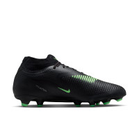 Nike Phantom 6 High Academy Grass/Artificial Grass Football Boots (MG) Black Bright Green