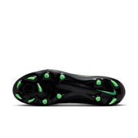 Nike Phantom 6 High Academy Grass/Artificial Grass Football Boots (MG) Black Bright Green