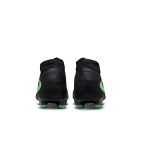 Nike Phantom 6 High Academy Grass/Artificial Grass Football Boots (MG) Black Bright Green
