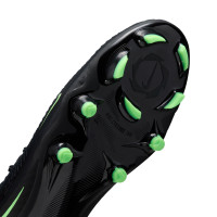 Nike Phantom 6 High Academy Grass/Artificial Grass Football Boots (MG) Black Bright Green