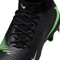 Nike Phantom 6 High Academy Grass/Artificial Grass Football Boots (MG) Black Bright Green