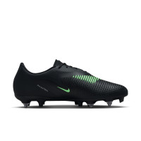 Nike Phantom 6 Low Academy Iron Stud Football Boots (SG) Anti-Clog Black Bright Green