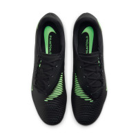 Nike Phantom 6 Low Academy Iron Stud Football Boots (SG) Anti-Clog Black Bright Green