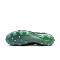 Nike Phantom 6 High Elite Artificial Grass Football Boots (AG) Black Bright Green