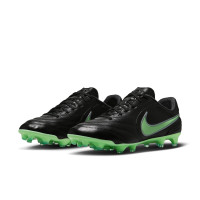 Nike Tiempo Ligera Pro Gras Football Boots (FG) Black Bright Green Silver Grey