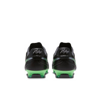 Nike Tiempo Ligera Pro Gras Football Boots (FG) Black Bright Green Silver Grey