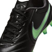 Nike Tiempo Ligera Pro Gras Football Boots (FG) Black Bright Green Silver Grey