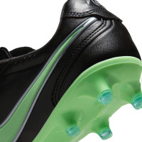 Nike Tiempo Ligera Pro Gras Football Boots (FG) Black Bright Green Silver Grey