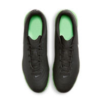 Nike Tiempo Maestro Club Turf (TF) Football Boots Black Bright Green Silver Grey