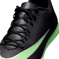 Nike Mercurial Vapor 17 Club Zaalvoetbalschoenen (IN) Zwart Felgroen Zilvergrijs