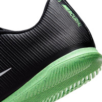 Nike Mercurial Vapor 17 Club Zaalvoetbalschoenen (IN) Zwart Felgroen Zilvergrijs
