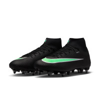 Nike Mercurial Superfly 11 Academy IJzeren-Nop Voetbalschoenen (SG) Anti-Clog Zwart Felgroen Zilvergrijs