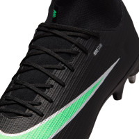 Nike Mercurial Superfly 11 Academy IJzeren-Nop Voetbalschoenen (SG) Anti-Clog Zwart Felgroen Zilvergrijs