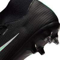 Nike Mercurial Superfly 11 Academy IJzeren-Nop Voetbalschoenen (SG) Anti-Clog Zwart Felgroen Zilvergrijs