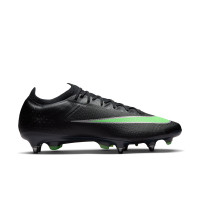 Nike Mercurial Vapor 17 Elite Iron Stud Football Boots (SG) Black Bright Green Silver Grey