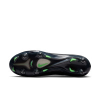 Nike Mercurial Vapor 17 Elite Iron Stud Football Boots (SG) Black Bright Green Silver Grey