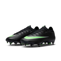 Nike Mercurial Vapor 17 Elite Iron Stud Football Boots (SG) Black Bright Green Silver Grey