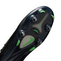 Nike Mercurial Vapor 17 Elite Iron Stud Football Boots (SG) Black Bright Green Silver Grey