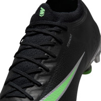 Nike Mercurial Vapor 17 Elite Iron Stud Football Boots (SG) Black Bright Green Silver Grey